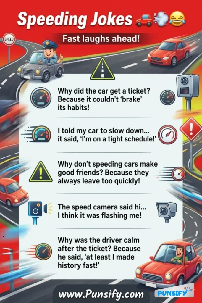 175+ Hilarious Speeding Jokes to Rev Up Your Laughter and Fun