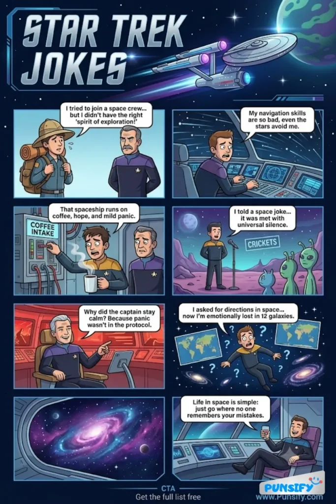 197+ Hilarious Star Trek Jokes & Puns for Cosmic Laughs and Galactic Fun