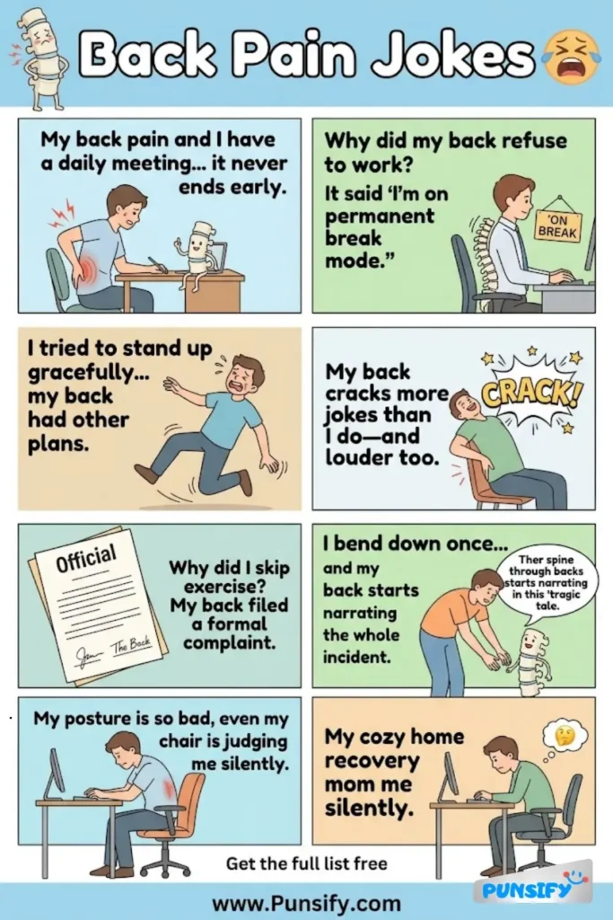 178+ Hilarious Back Pain Jokes & Puns That Will Make You Feel Better With Laughter