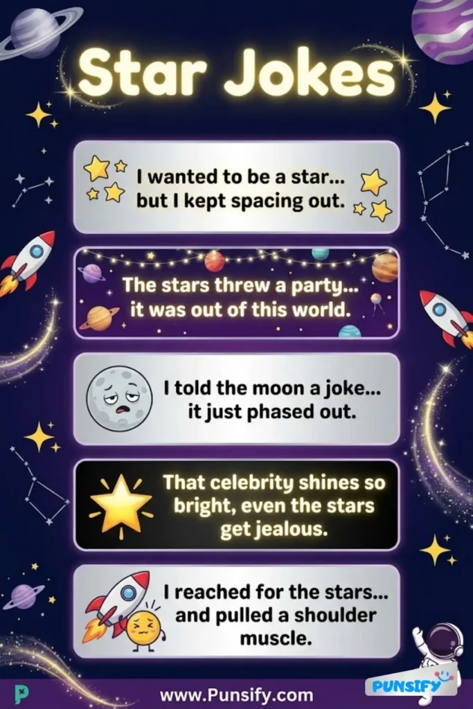 Laughs from the Cosmos: 149+ Stellar Star Jokes and Puns to Launch Your Giggles!