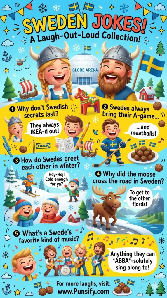 169+ Hilarious Sweden Jokes That Will Brighten Your Day and Make You Smile