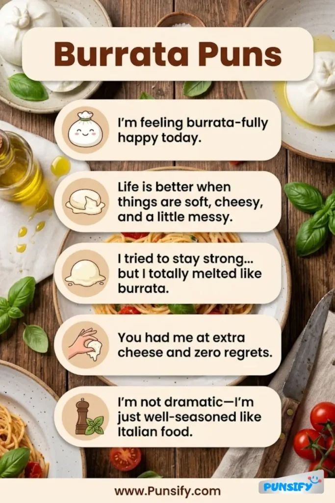 173+ Hilarious Burrata Puns and Jokes to Spread the Cheese and Joy Everywhere