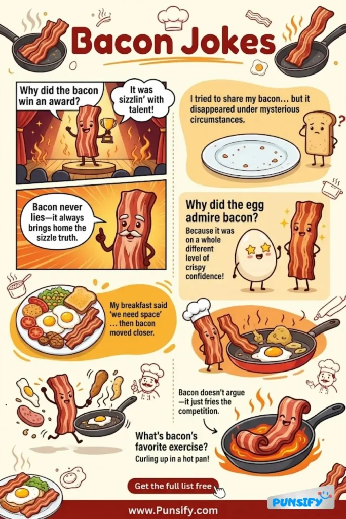 159+ Hilarious Bacon Jokes & Puns That Will Sizzle Your Sides and Fry Your Funny Bone