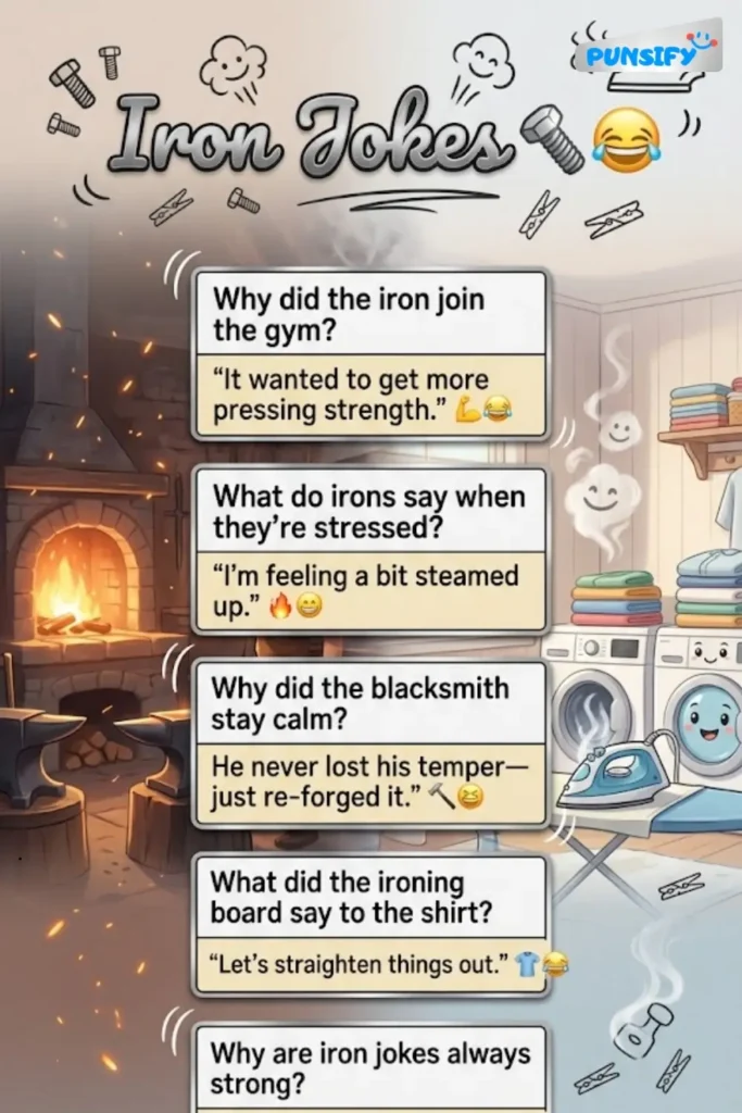 193+ Hilarity in the Forge of Iron Jokes and Puns Galore