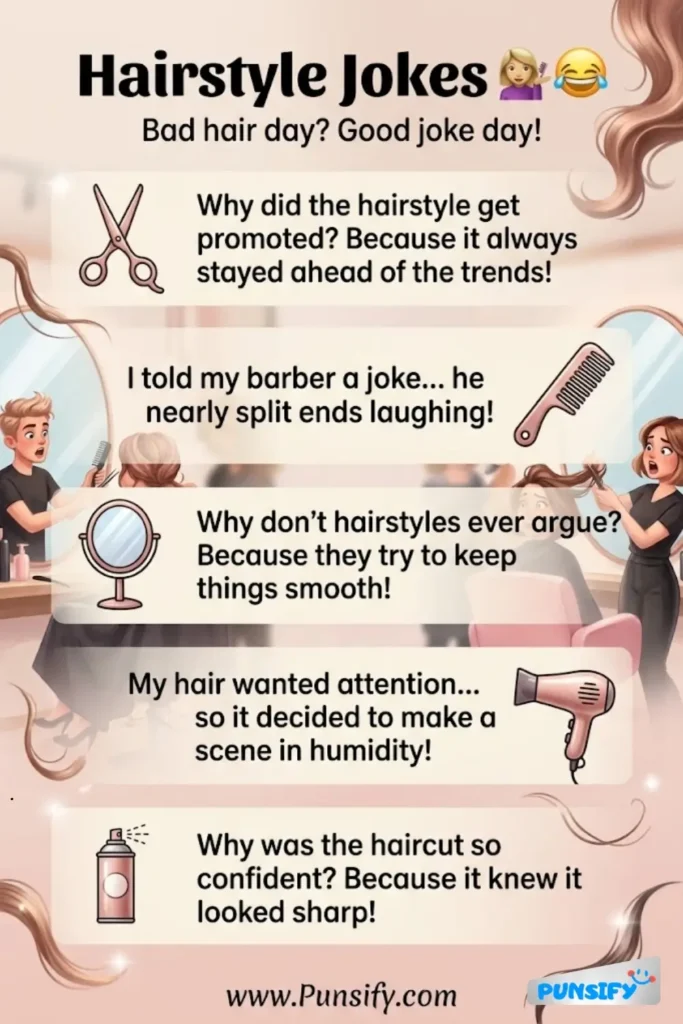 195+ Hair-Raising Laughs with Hairstyle Jokes and Puns Galore