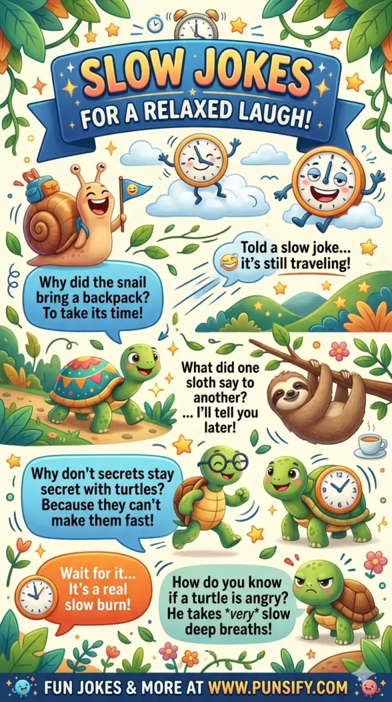 Laughter at a Snail's Pace: 147+ Slow Jokes to Tickle Your Funny Bone