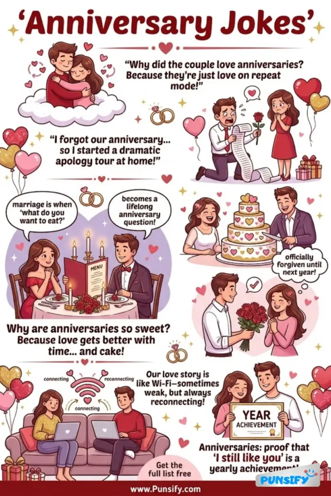157+ Hilarious Anniversary Jokes & Puns That Will Make Your Love Life a Laugh Fest!