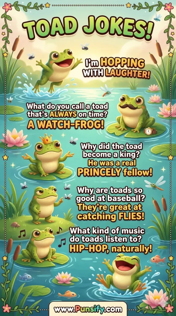169+ Hilarious Toad Jokes for Family Fun and Ribbiting Laughter