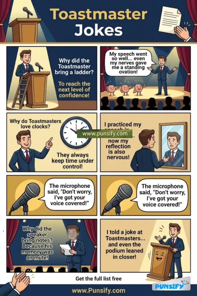 157+ Hilarious Toastmaster Jokes & Puns to Spark Laughter and Boost Confidence