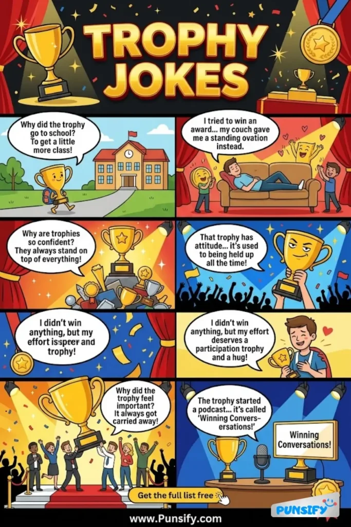 173+ Hilarious Trophy Jokes & Puns to Celebrate Every Achievement with Laughter