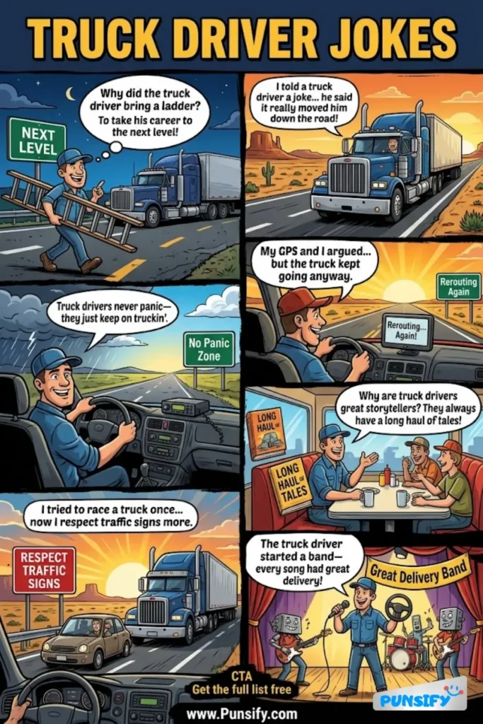 193+ Hilarious Truck Driver Jokes & Puns That Will Keep You Rolling with Laughter