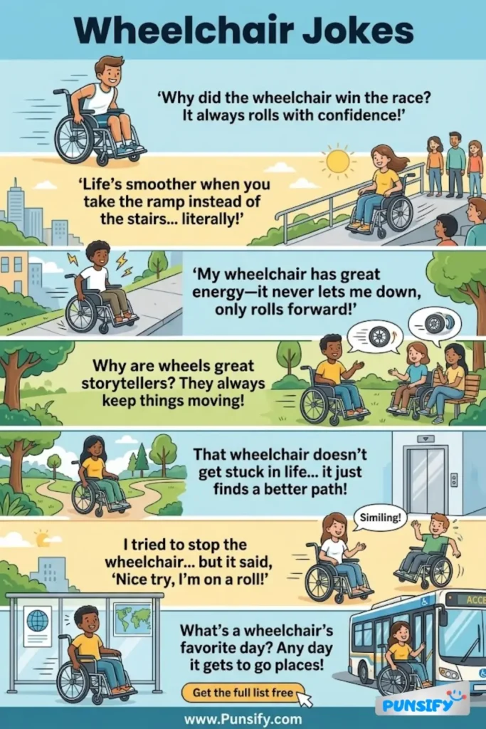 Rolling in Laughter: 165+ Wheelchair Jokes and Puns Galore