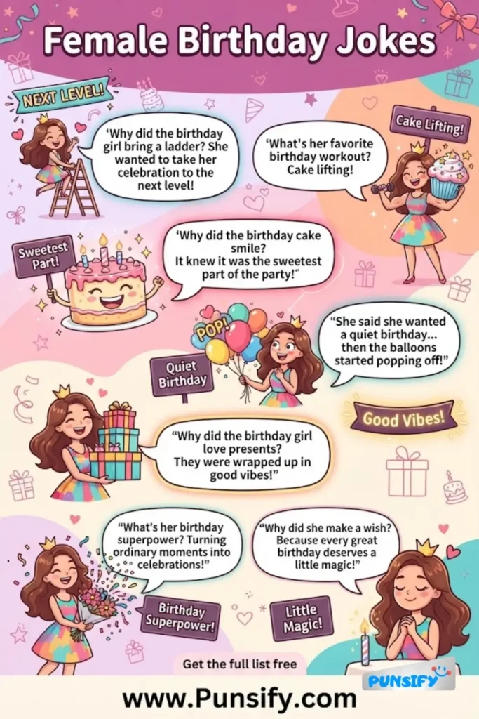 175+ Female Birthday Jokes That Will Make Everyone Smile