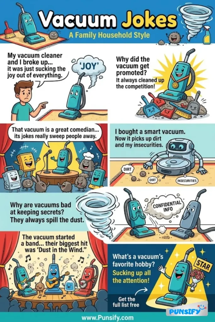 157+ Hilarious Vacuum Jokes & Puns to Clean Up Your Humor and Make You Smile