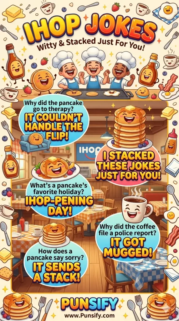 163+ Pancake Perfection: A Flapjack Fiesta of IHOP Jokes and Puns