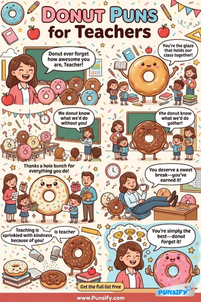 169+ Hilarious Donut Puns & Jokes For Teachers That Will Make Class Sweet and Fun