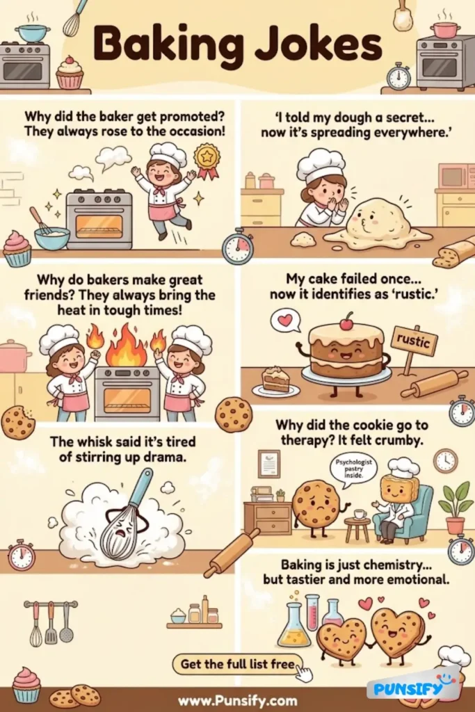 183+ Hilarious Baking Jokes & Puns That Will Rise to the Occasion and Crack You Up!