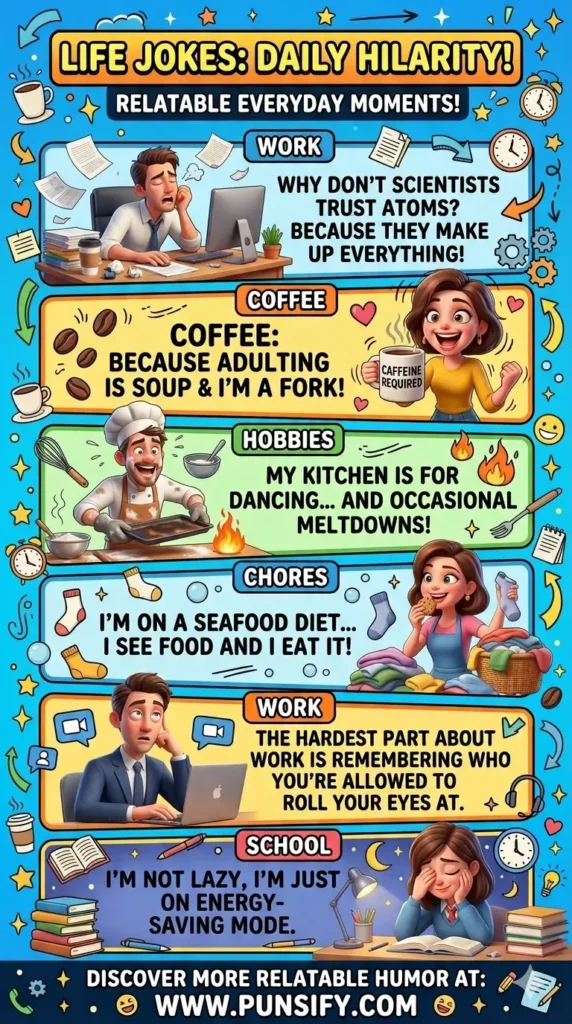 Laughing Through Life Jokes: 143+ Giggles to Keep You Grinning!