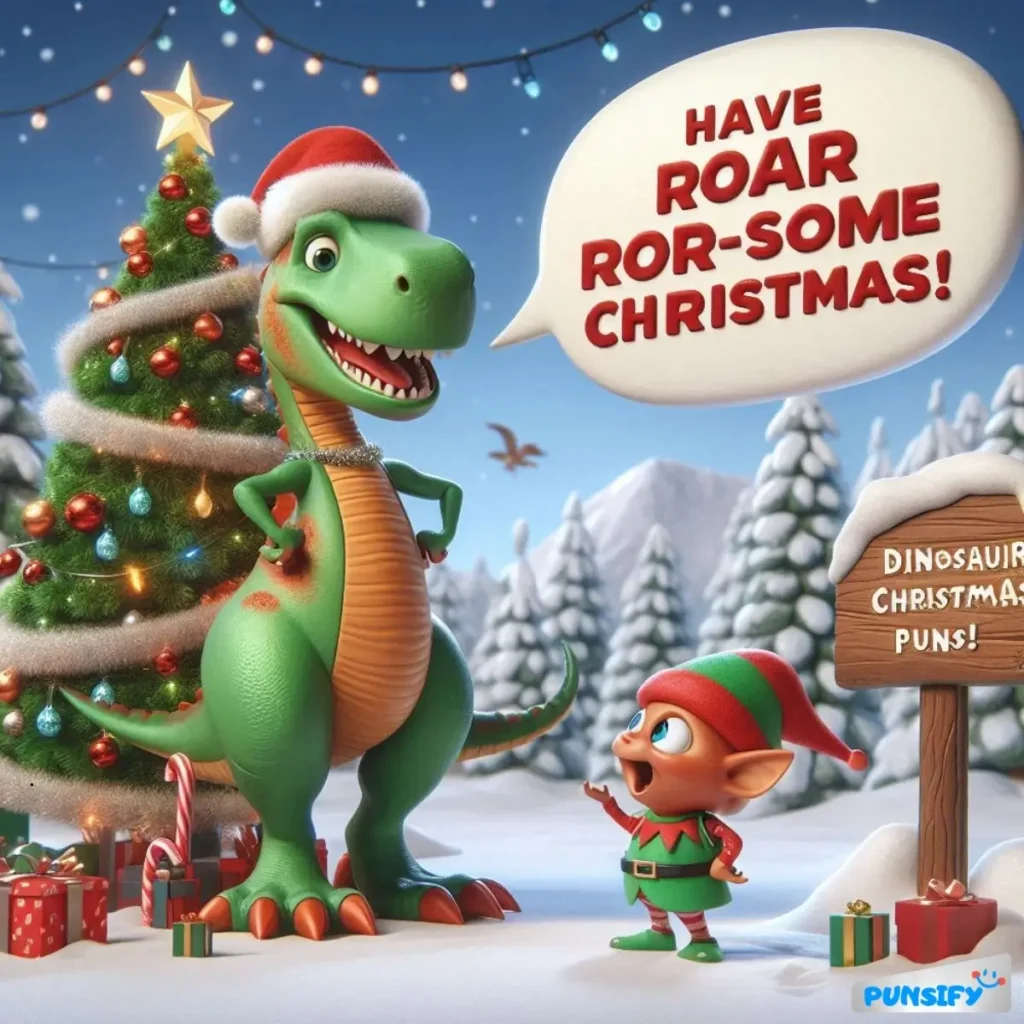 157+ Hilarious Dinosaur Christmas Puns That Will Roar with Holiday Fun