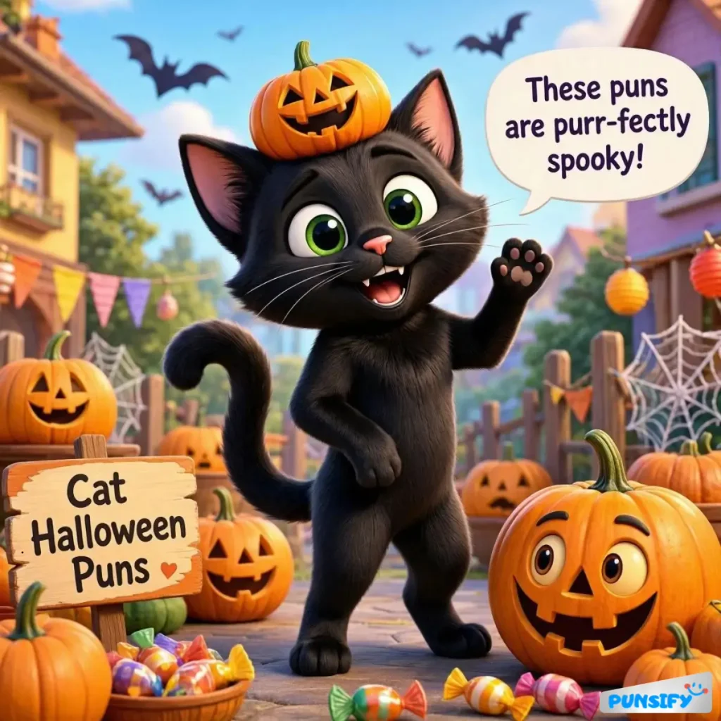Cat Halloween Puns