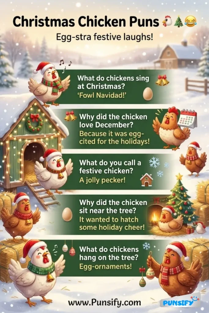 163+ Hilarious Christmas Chicken Puns That Will Crack You Up with Holiday Cheer