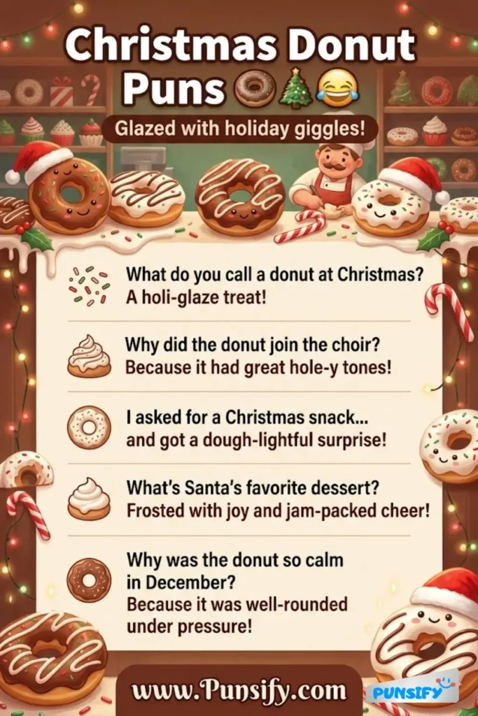 187+ Hilarious Christmas Donut Puns That Will Sprinkles of Joy on Your Holidays