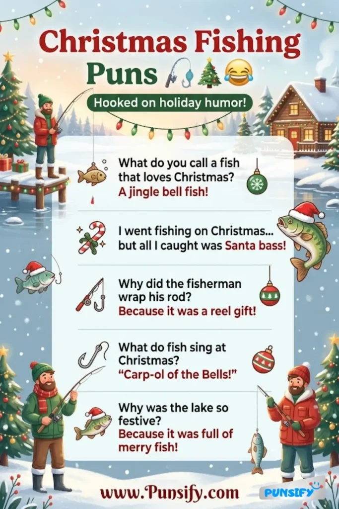 197+ Hilarious Christmas Fishing Puns That Will Reel in Holiday Laughter