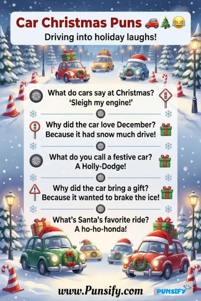 187+ Hilarious Car Christmas Puns That Will Drive You into Holiday Cheer