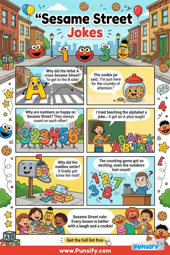 175+ Hilarious Sesame Street Jokes & Puns for Giggles and Family Fun
