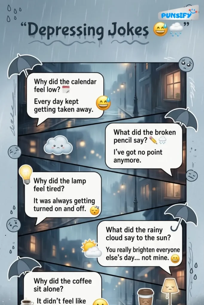 157+ Giggles Galore with Depressing Jokes and Puns to Lift Your Spirits!