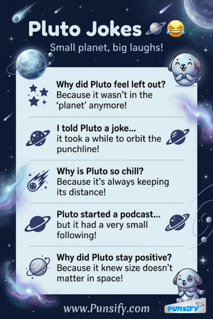 131+ Cosmic Chuckles with Pluto Jokes and Puns that are Out of This World