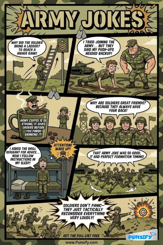 153+ Hilarious Army Jokes & Puns That Will Leave You Marching with Laughter!