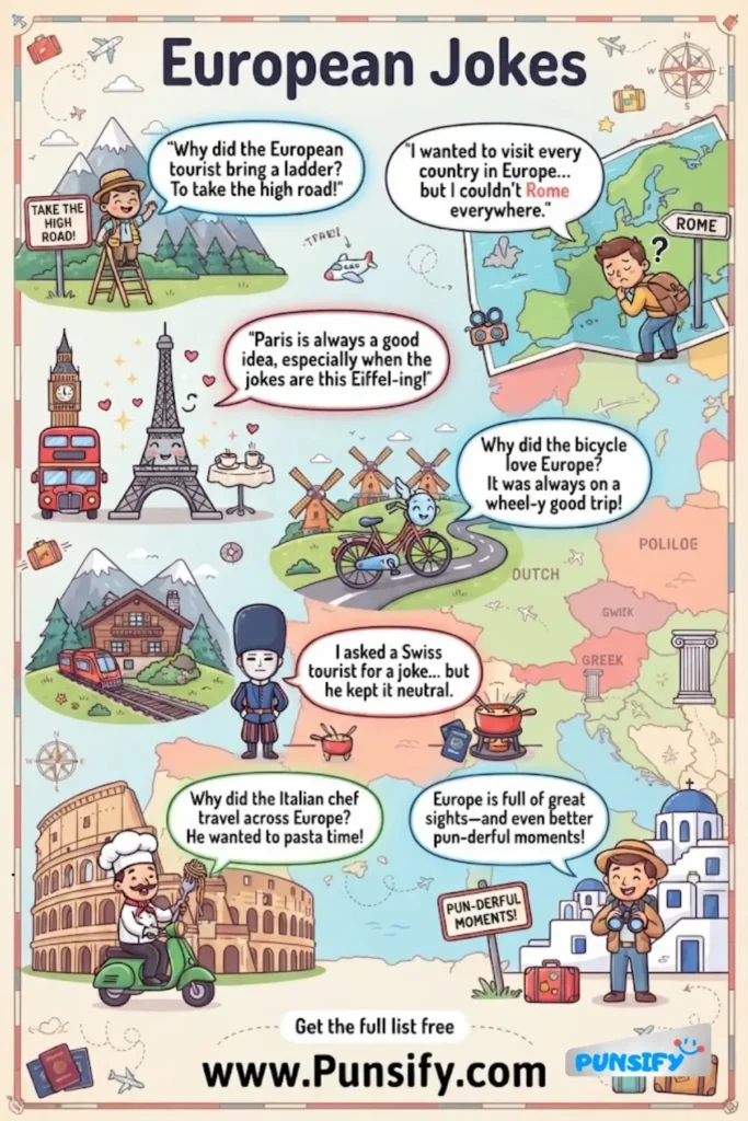 179+ Hilariously Punbelievable European Jokes That'll Leave You in Stitches in 2026