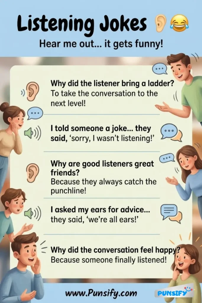 167+ Hilarious Listening Jokes for Family Fun and Giggles Together