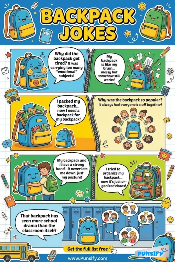 153+ Giggles Galore with Backpack Jokes and Puns to Make You Roar