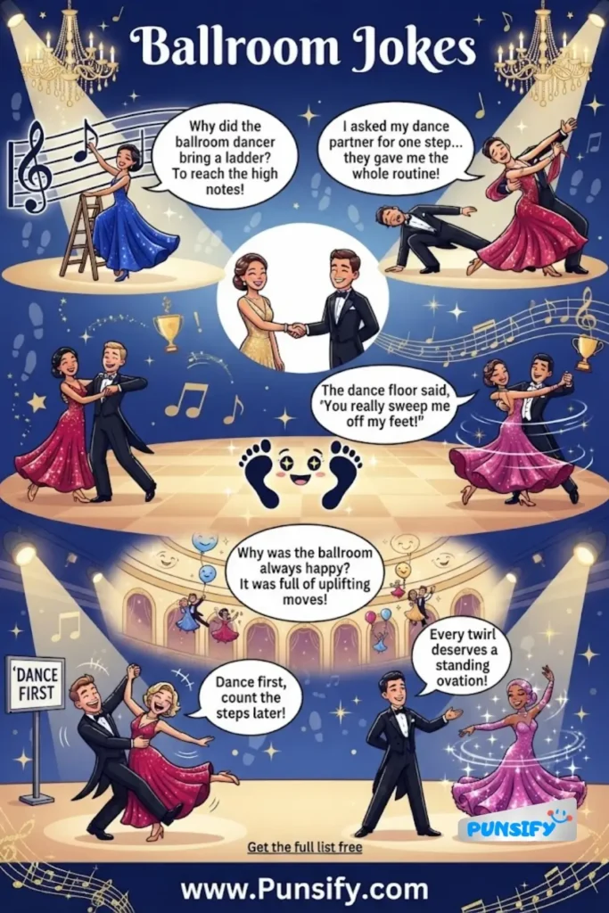 135+ Punbelievable Ballroom Jokes That Will Dance You Off Your Feet in 2026