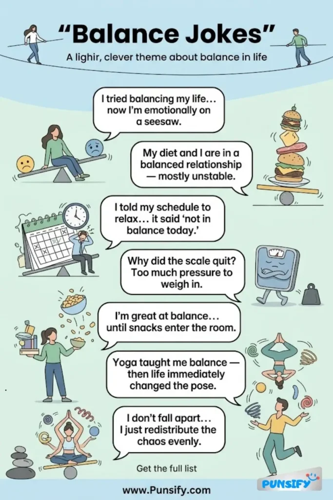 167+ Giggles Galore in Balance Jokes and Puns That Will Tumble You Over