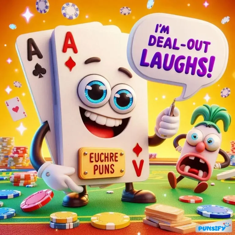 A cheerful playing card character with a big smile, holding a sign.