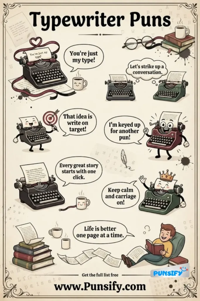 187+ Hilarious Typewriter Puns to Tap Into Your Inner Wordsmith in 2026