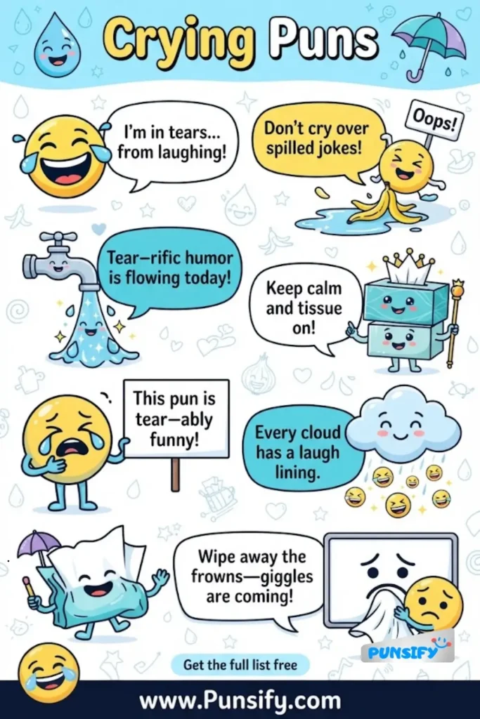 195+ Hilarious Crying Puns and Jokes That Will Have You Laughing Through Tears in 2026
