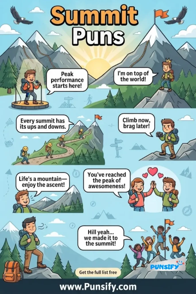195+ Hilarious Summit Puns That Elevate Your Humor Game Today