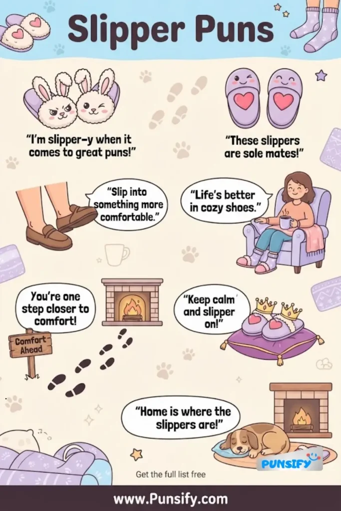 173+ Hilarious Slipper Puns to Keep You Cozy and Chuckling All Day