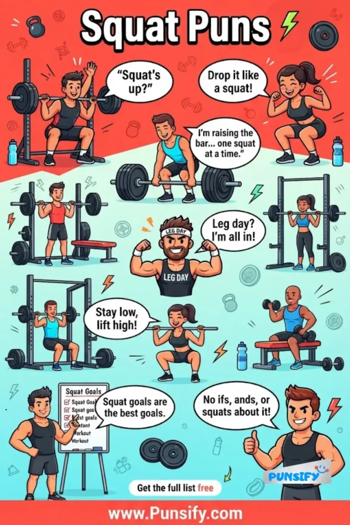 165+ Hilarious Squat Puns to Lift Your Spirits and Strengthen Your Laughs
