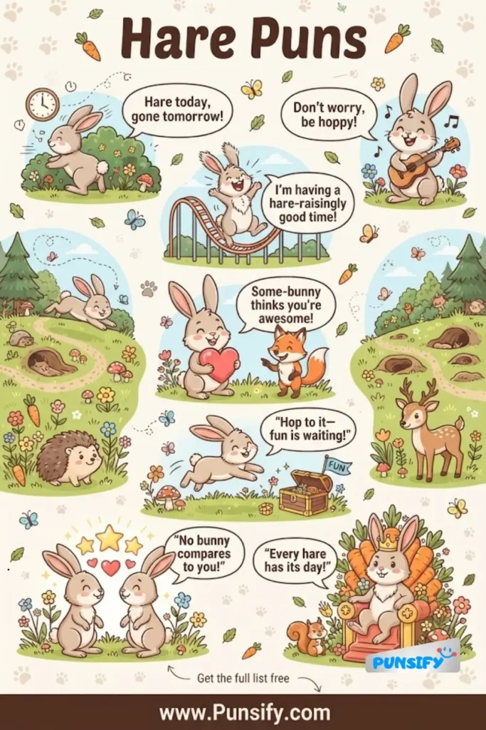 163 + Hilarious Hare Puns to Hop into Laughter and Fun for Everyone