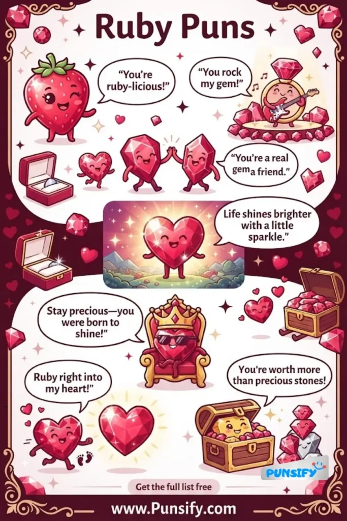 179+ Dazzling Ruby Puns That Spark Joy and Laughter for Everyone